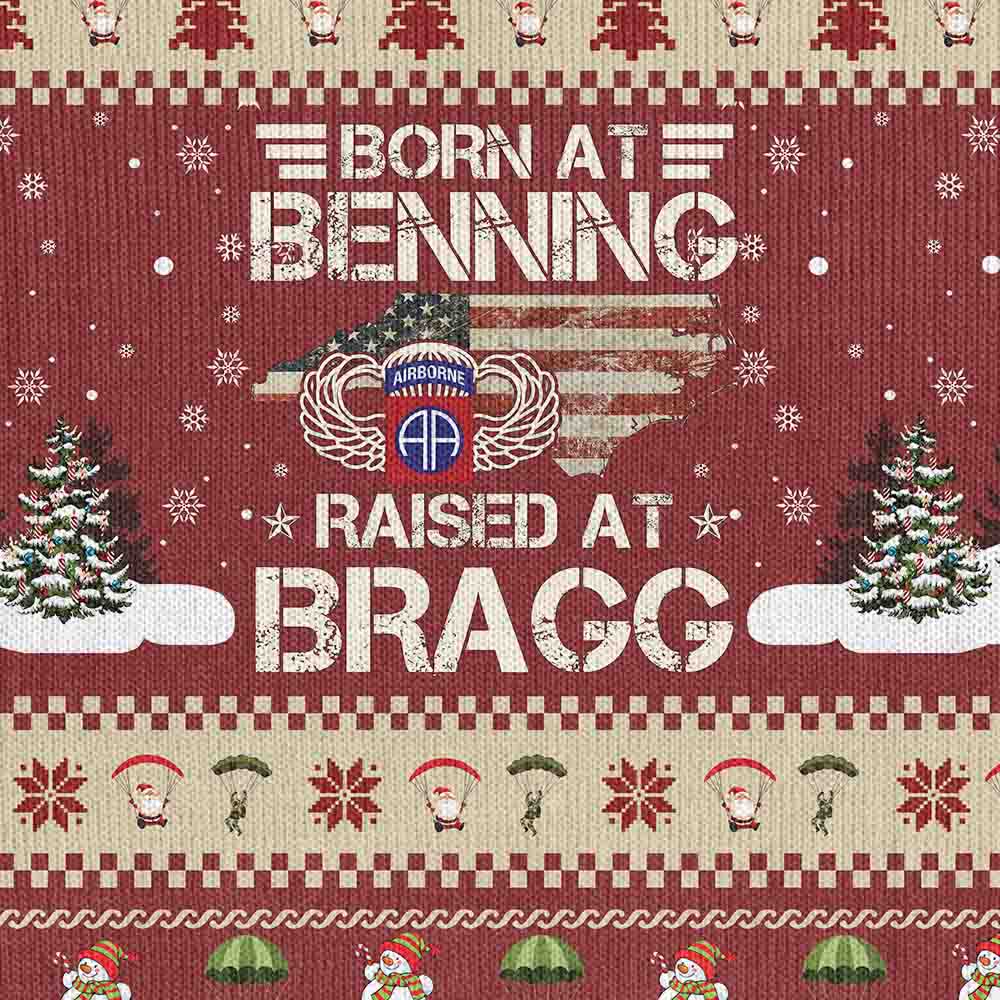 Born At Benning Raised At Bragg Knitted Sweatshirt