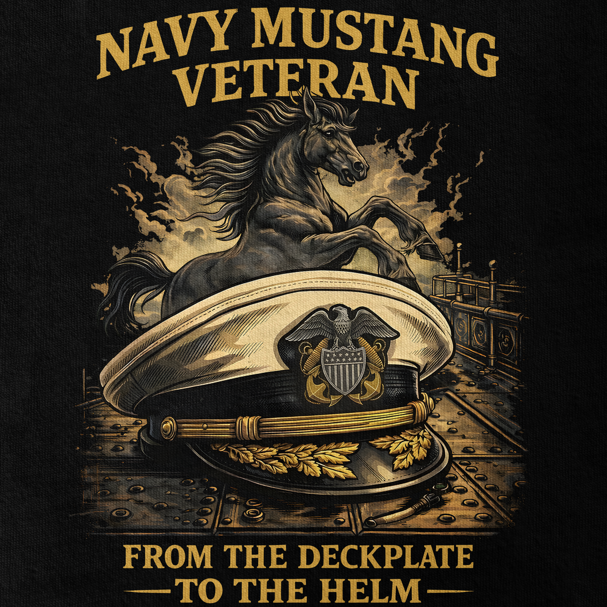 Personalizable Navy Mustangs Classic T-shirt