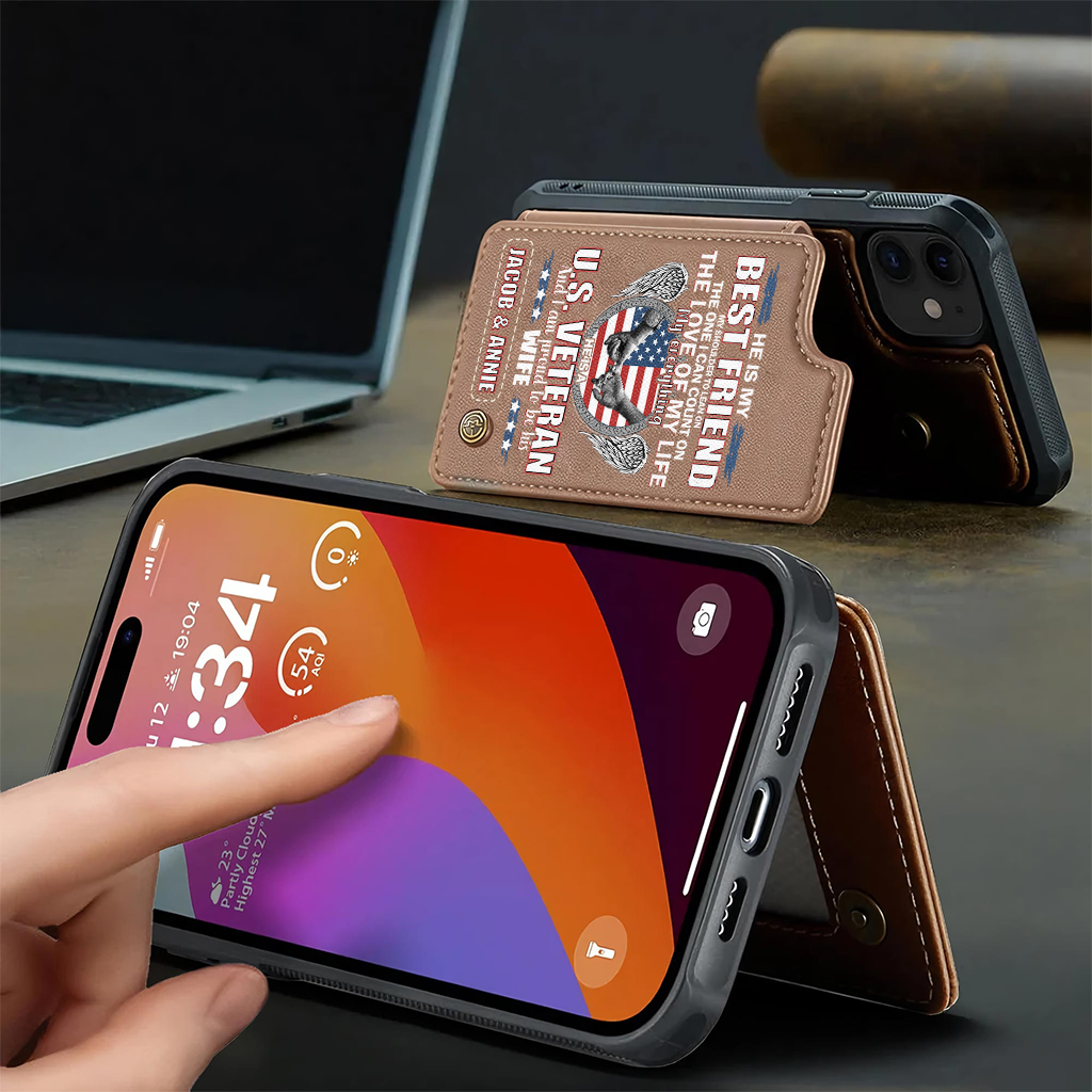 Personalizable Veteran's Wife Wallet Phone Case