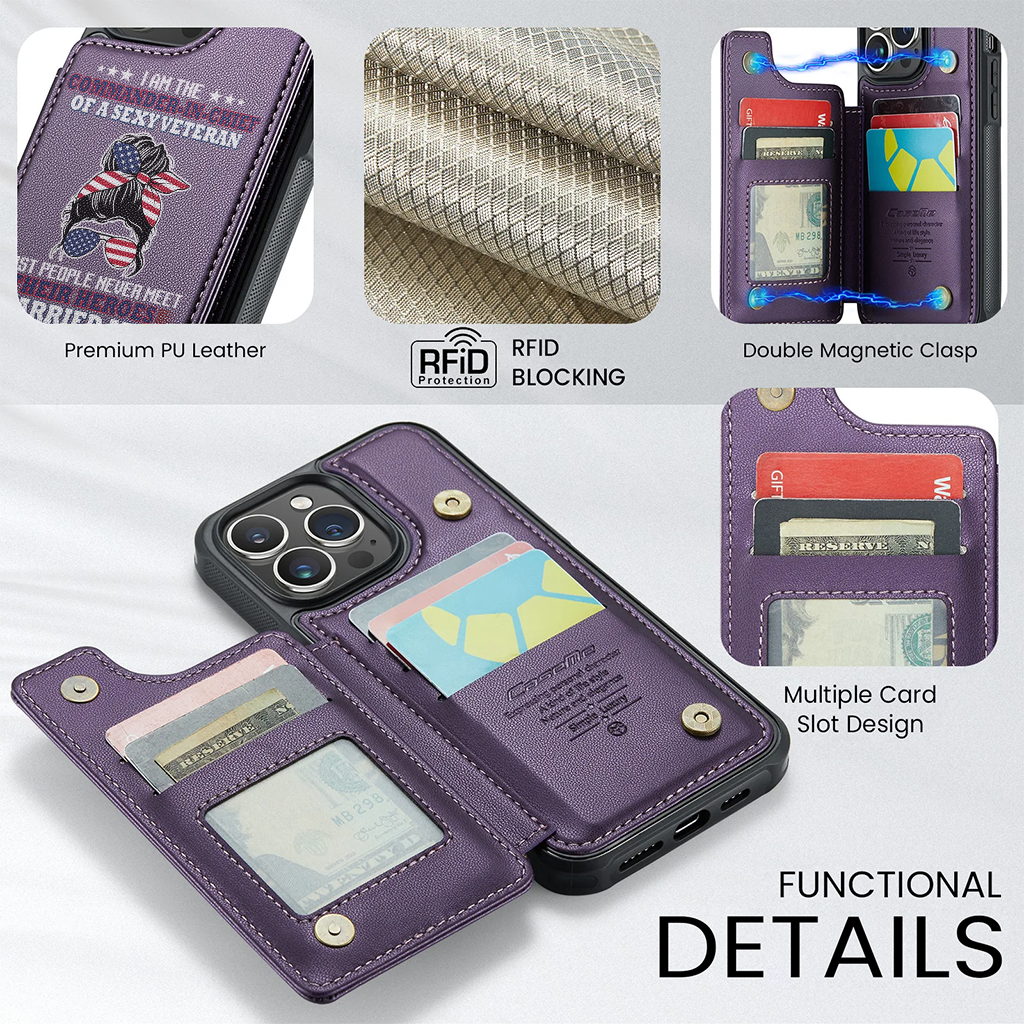 Personalizable Veteran's Wife Wallet Phone Case