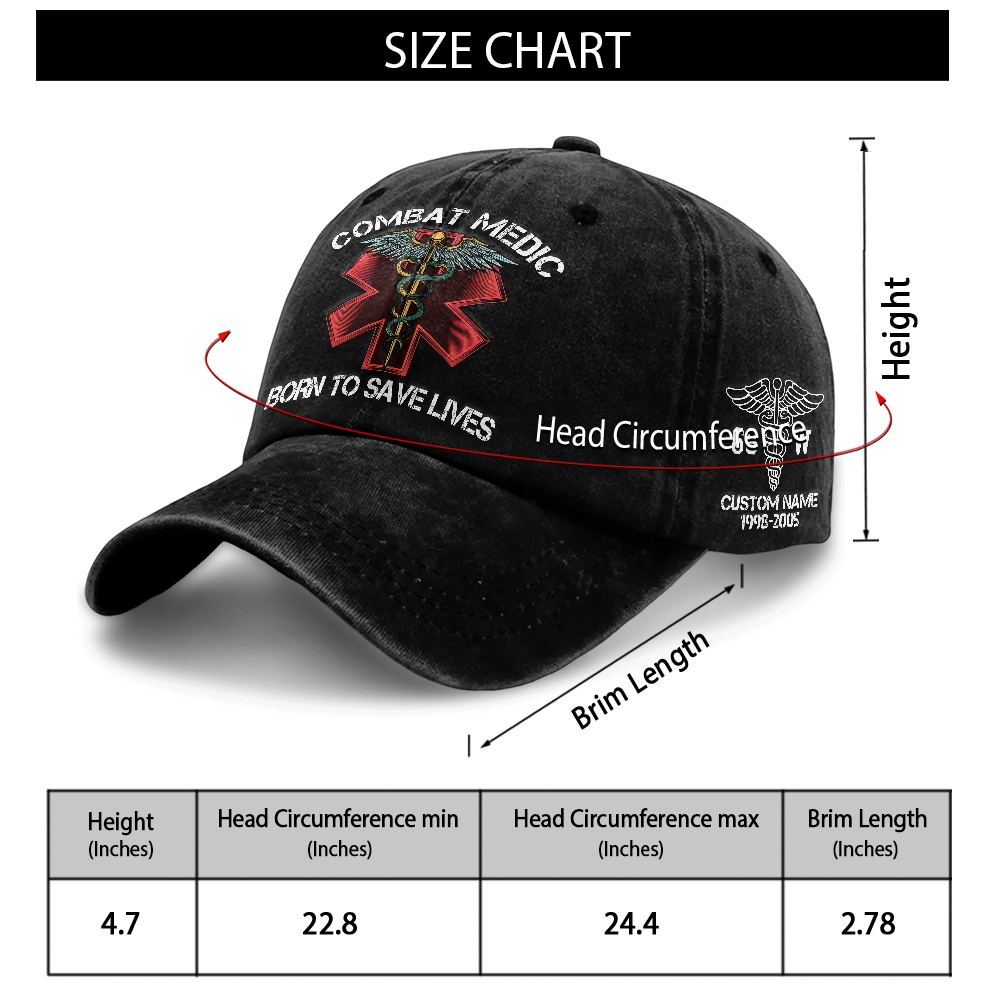 Personalizable Combat Medic Washed Cap