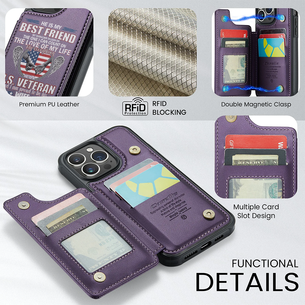 Personalizable Veteran's Wife Wallet Phone Case