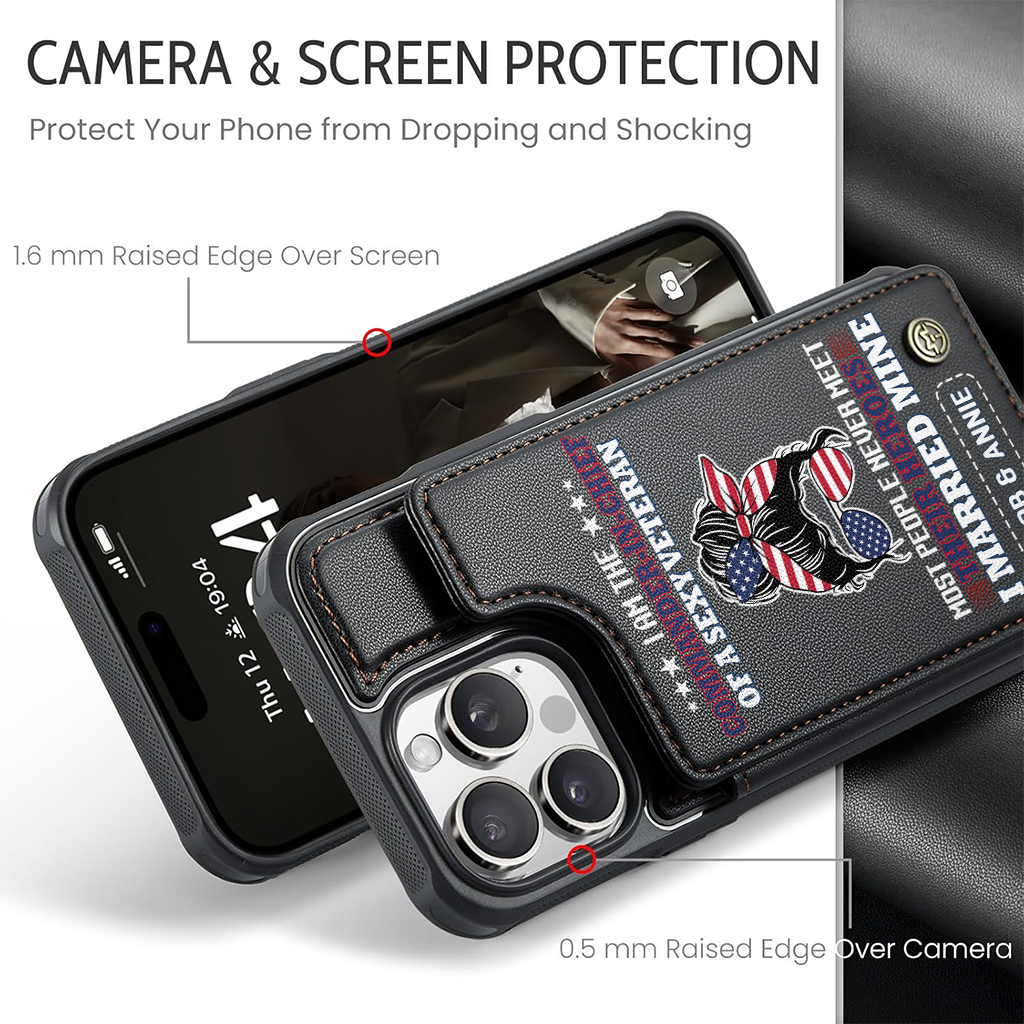 Personalizable Veteran's Wife Wallet Phone Case