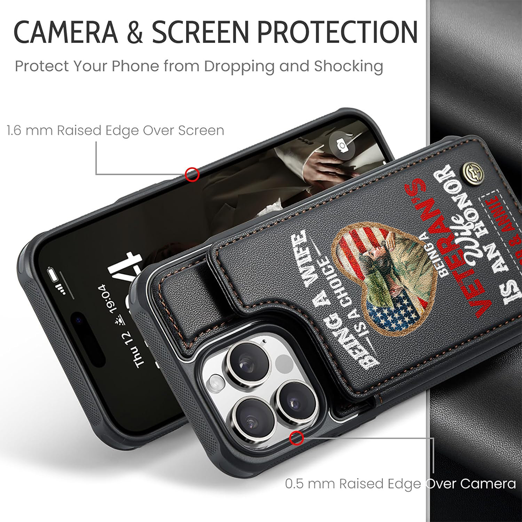 Personalizable Veteran's Wife Wallet Phone Case