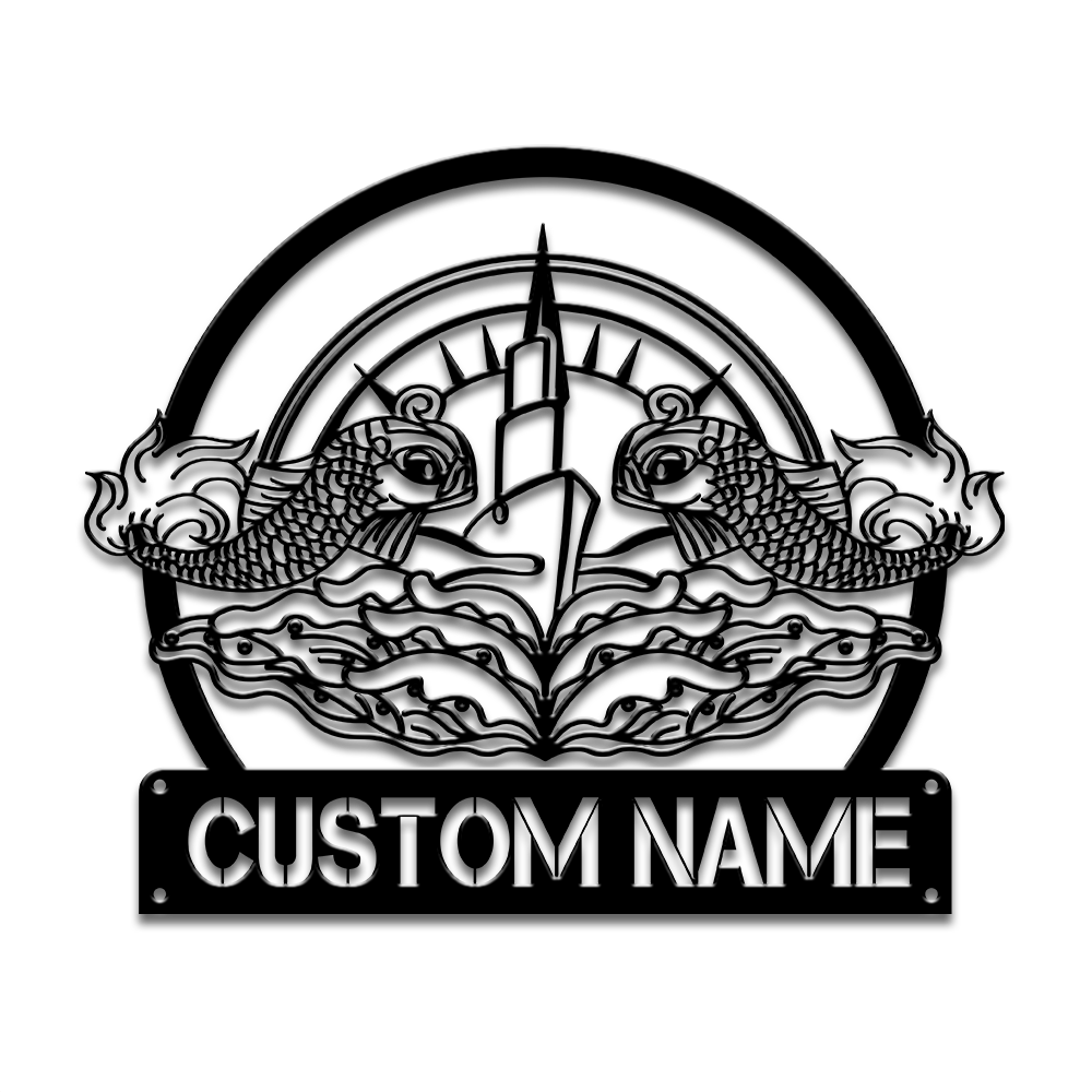 Personalized Navy Submarine Metal Sign Wall Art