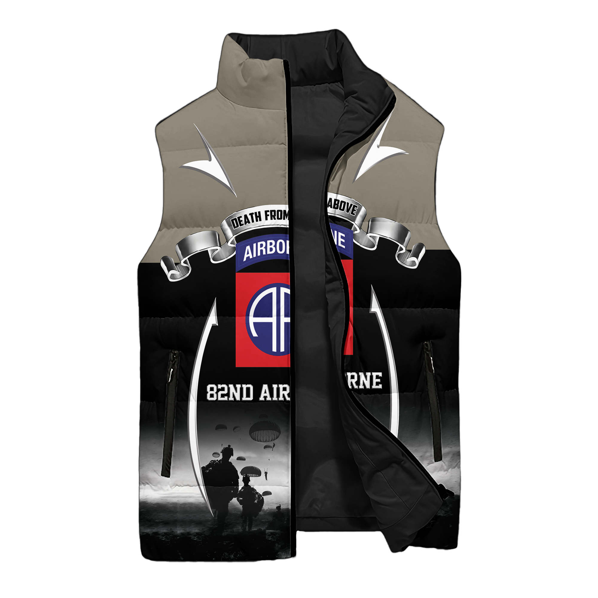 82nd Airborne Born At Benning Puffer Vest