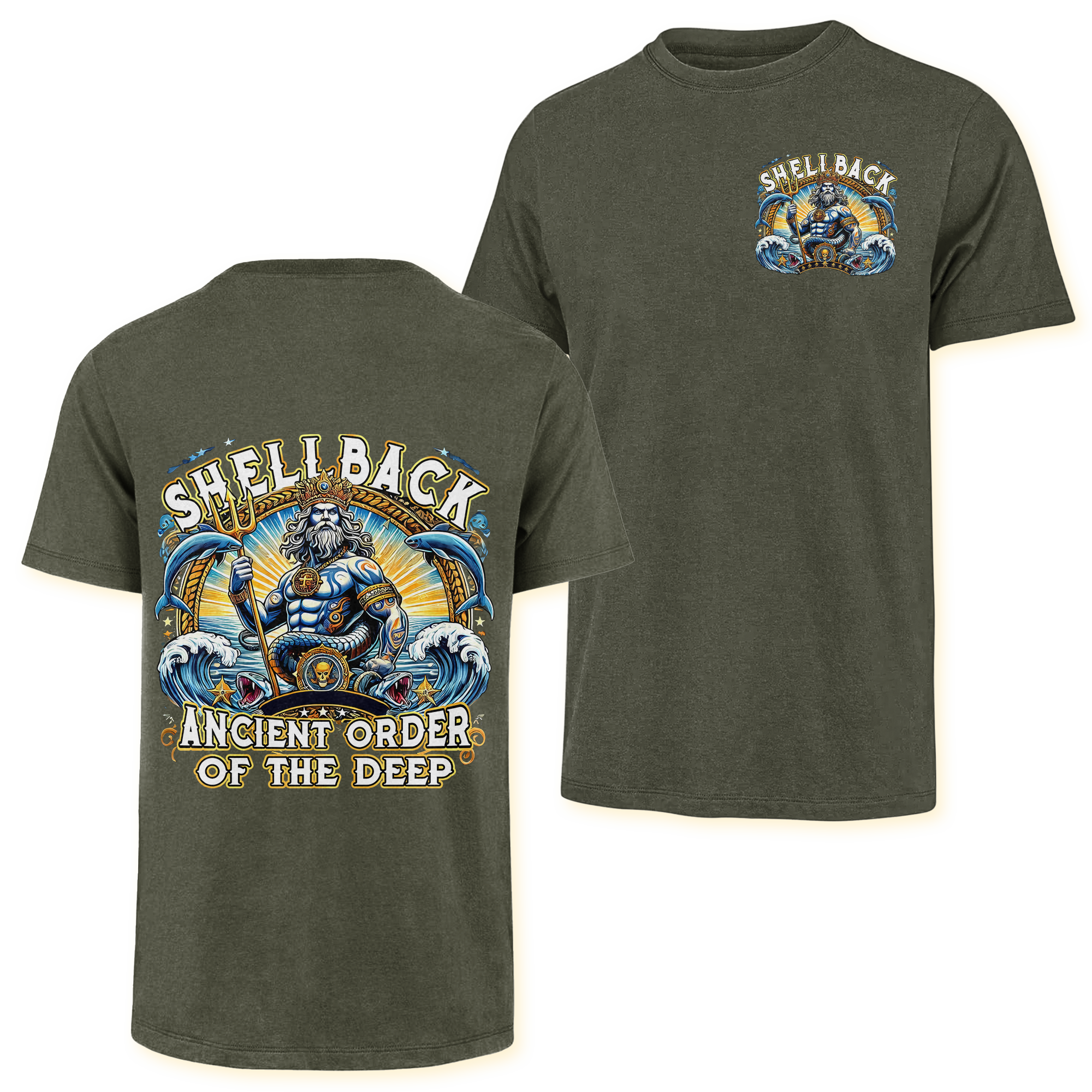 Shellback Ancient Order Of The Deep Double Side Classic T-shirt