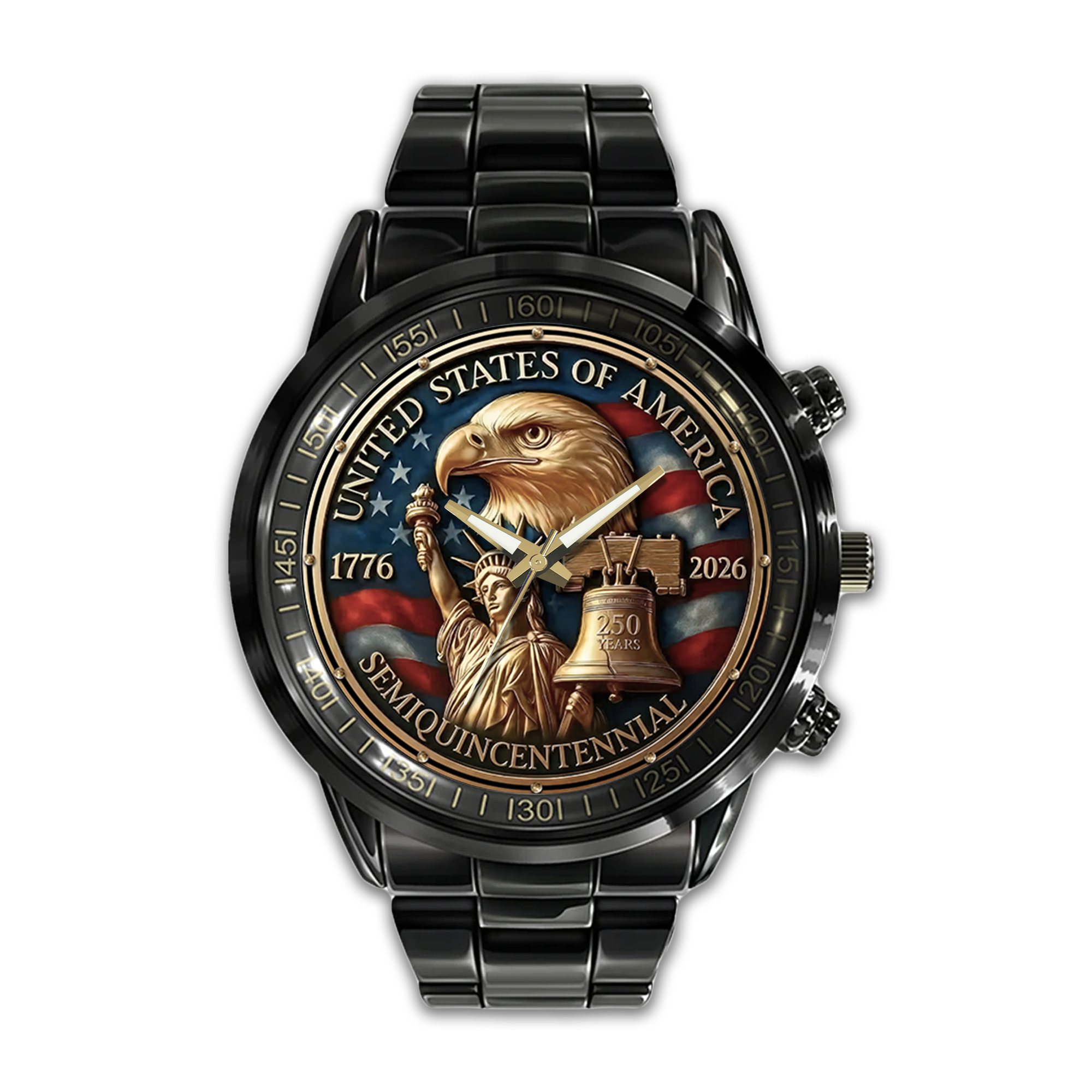 America 250 Years of Freedom Stainless Steel Watch