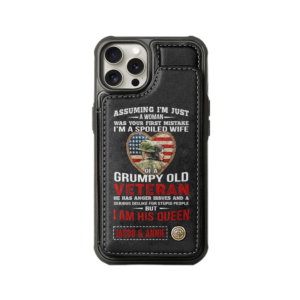 Personalizable Veteran's Wife Wallet Phone Case