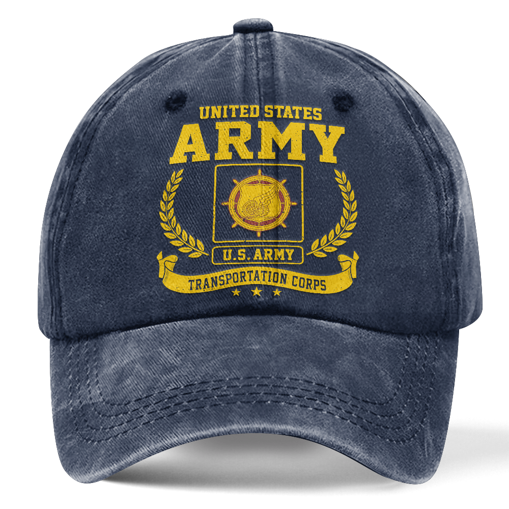 Personalizable Transportation Corps Washed Cap