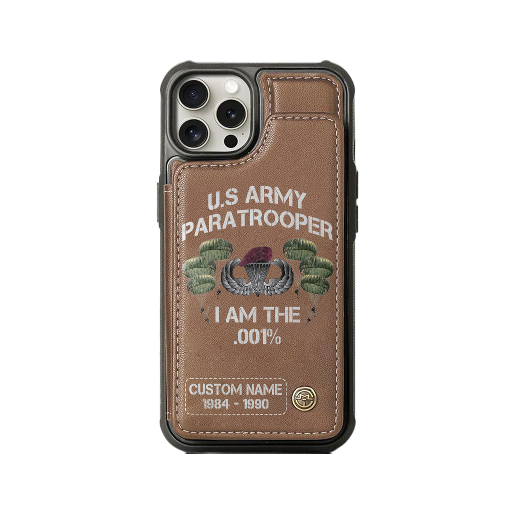 Personalizable Army Paratrooper I'm The .001% Wallet Phone Case
