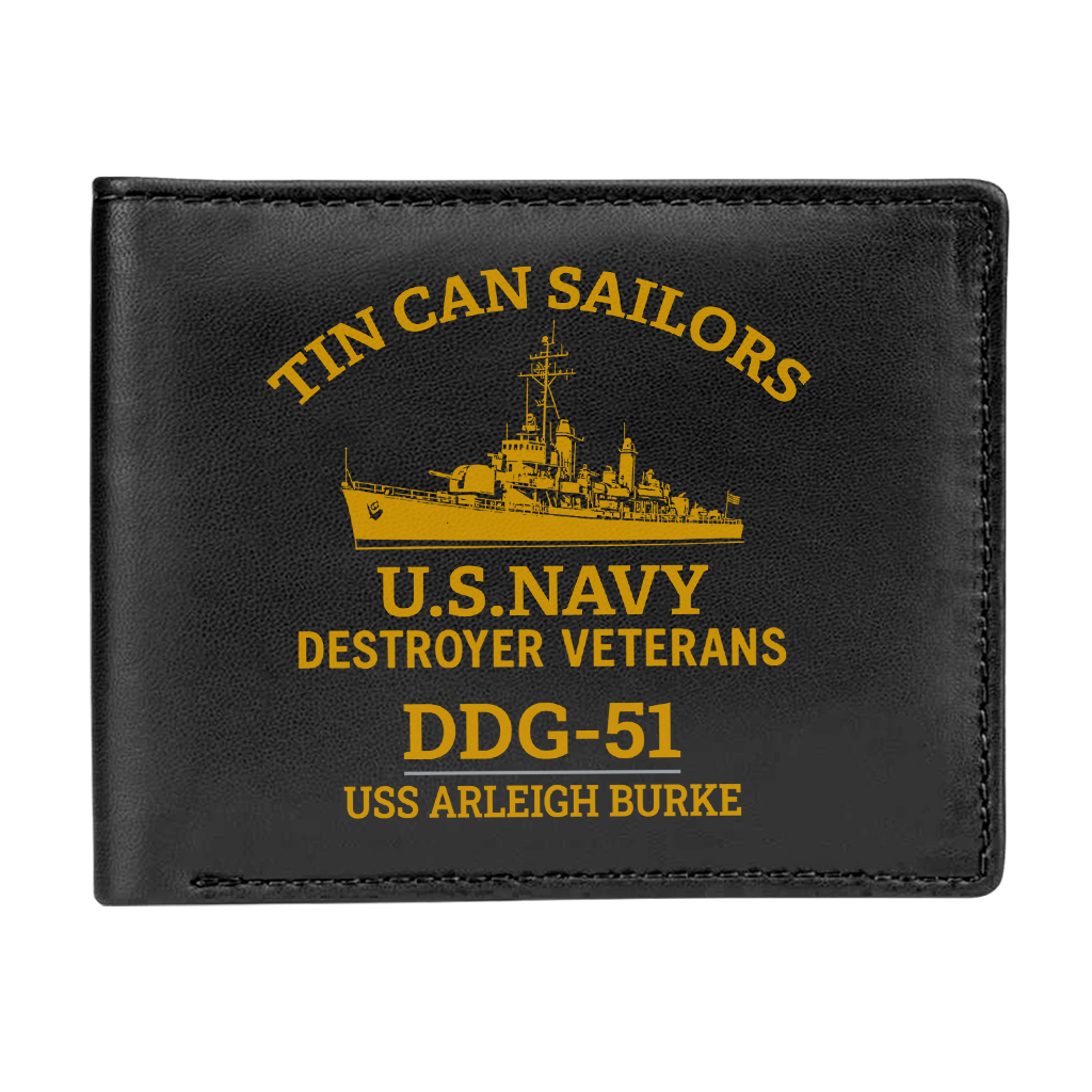 Personalizable Tin Can Sailors Leather Wallet
