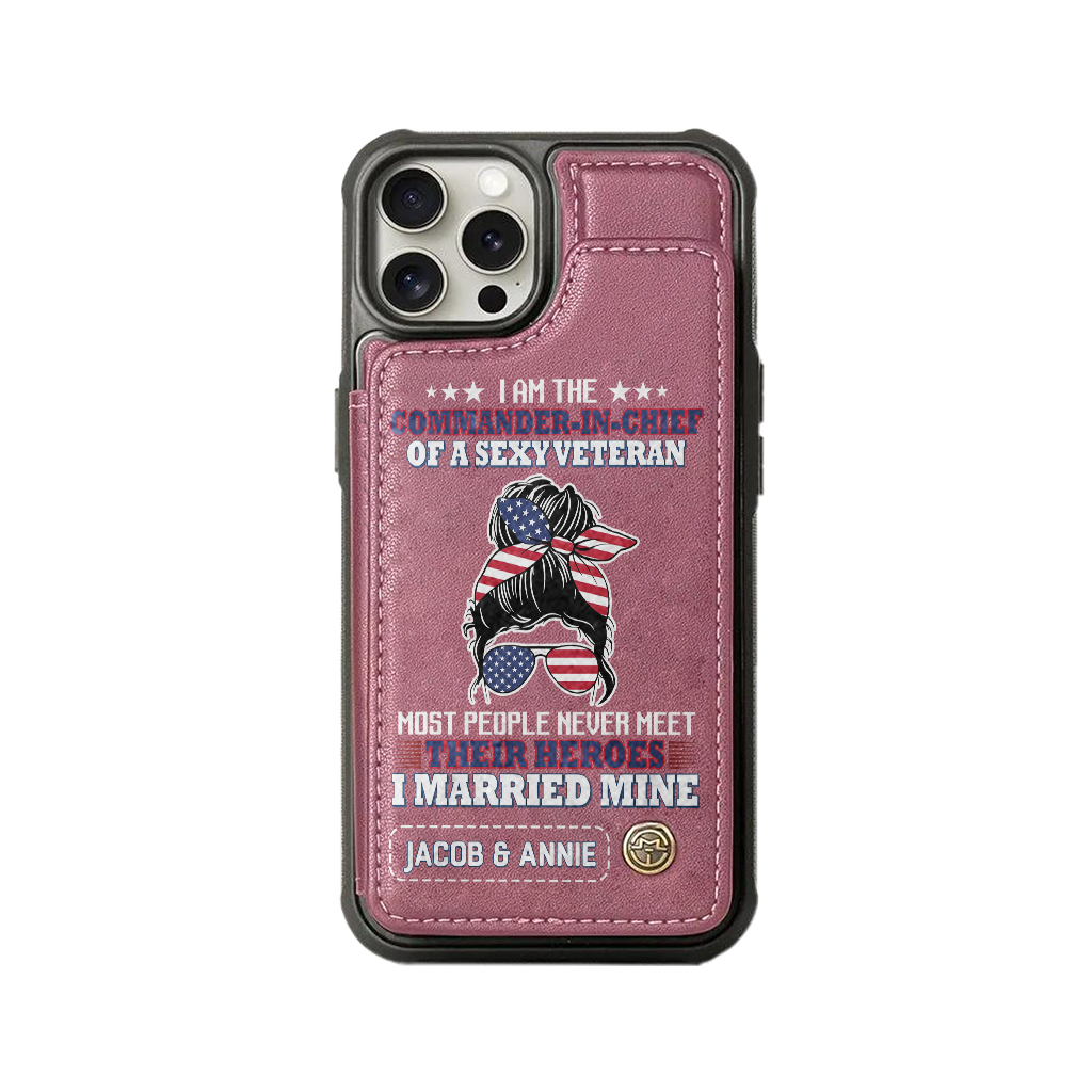 Personalizable Veteran's Wife Wallet Phone Case