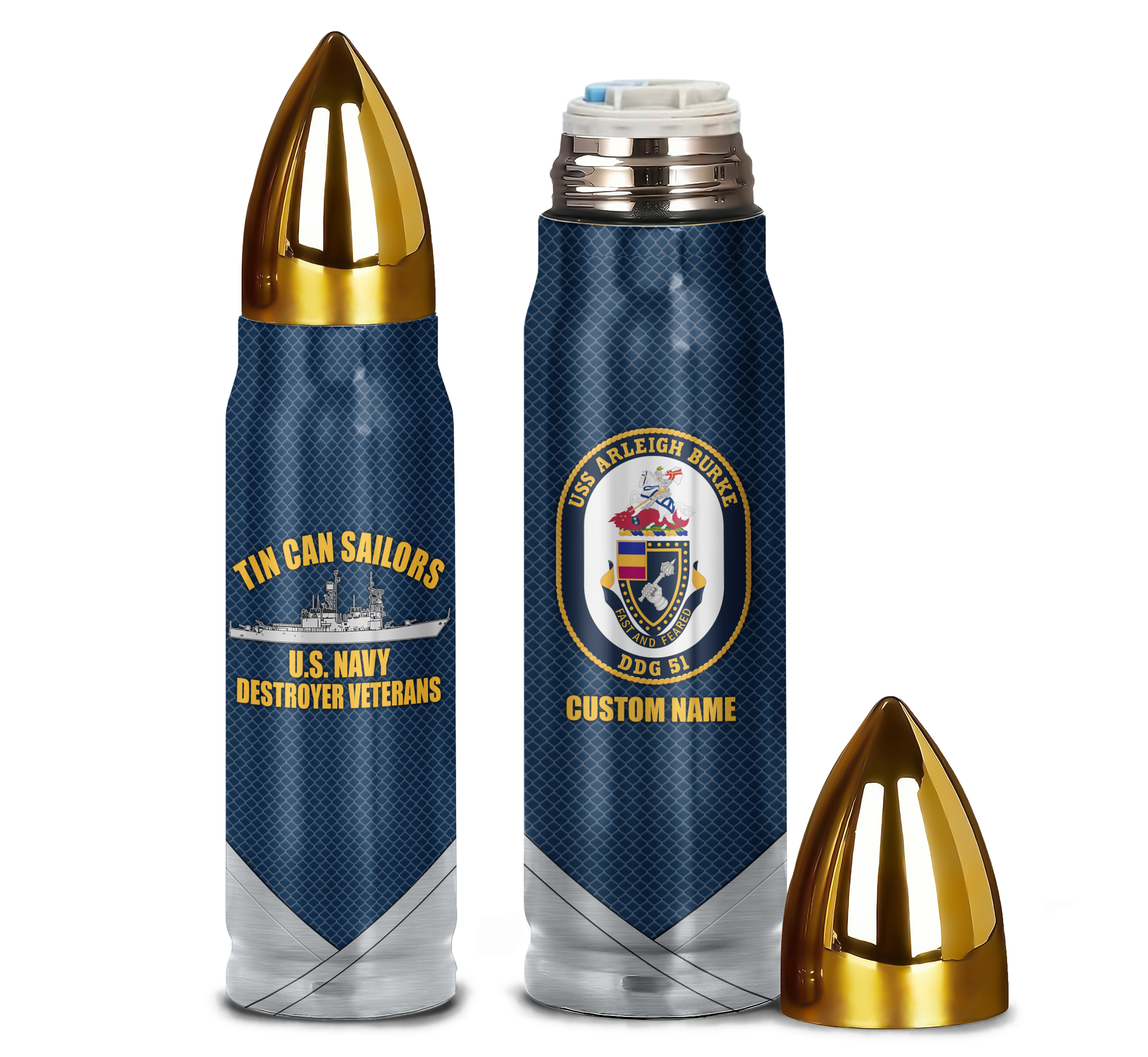 Personalizable Tin Can Sailors Bullet Tumbler