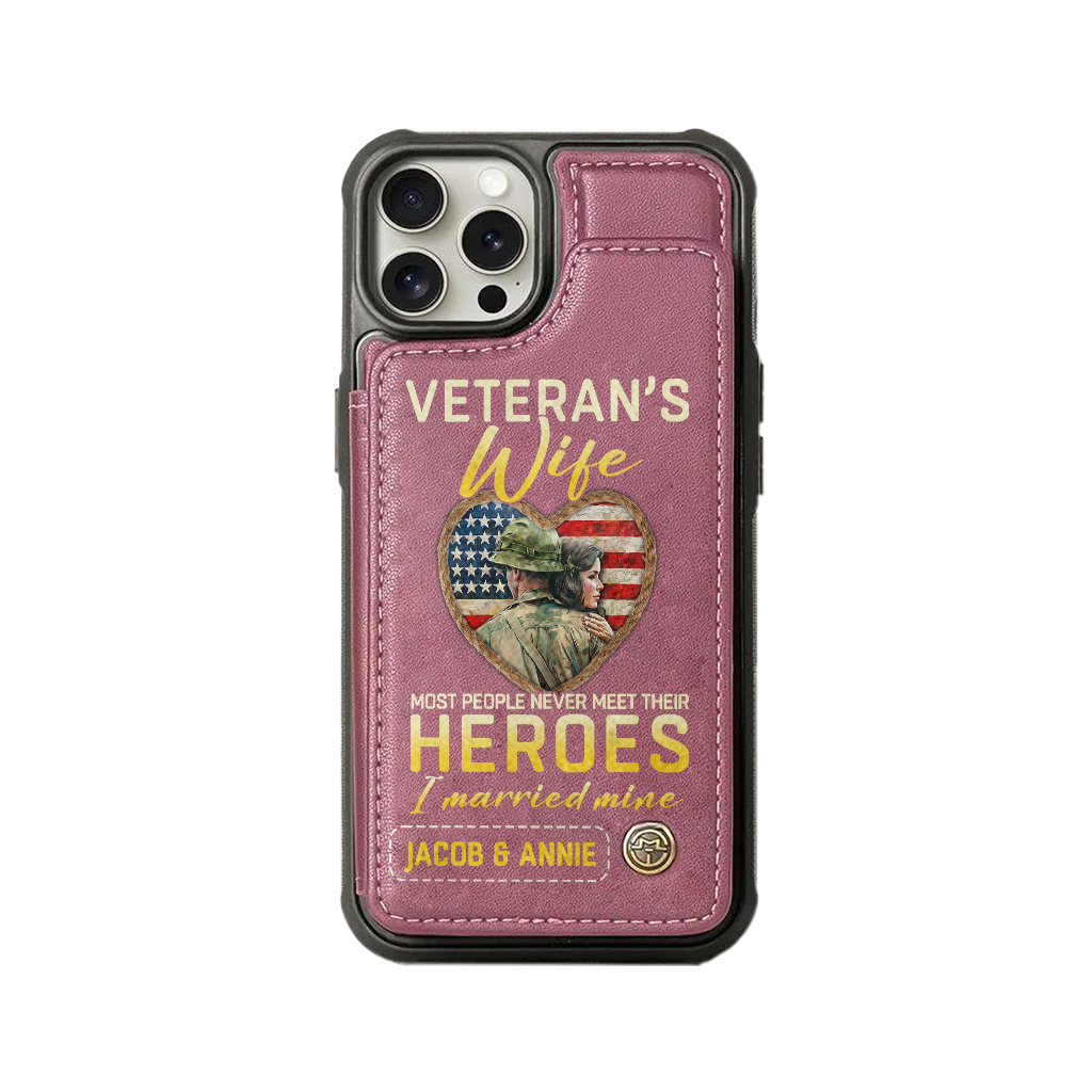 Personalizable Veteran's Wife Wallet Phone Case