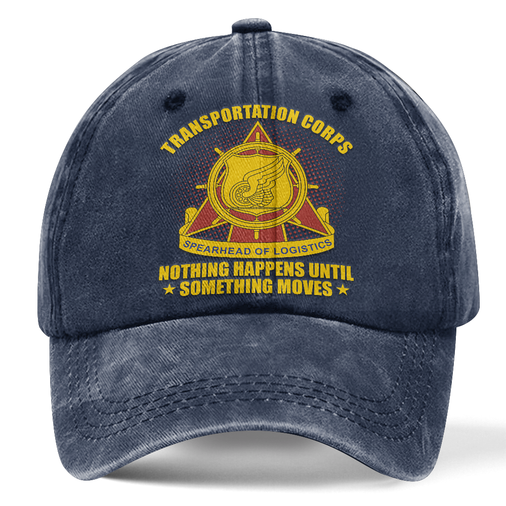 Personalizable Transportation Corps Washed Cap
