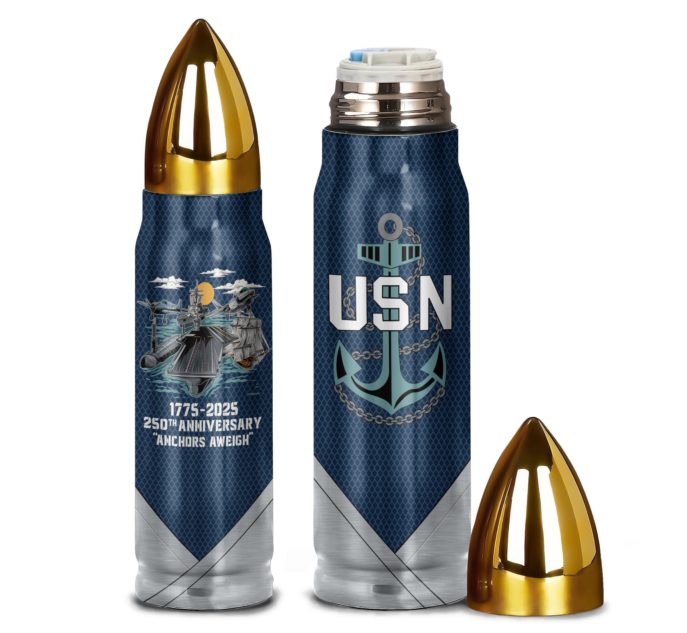 Navy 250th Anniversary Bullet Tumbler