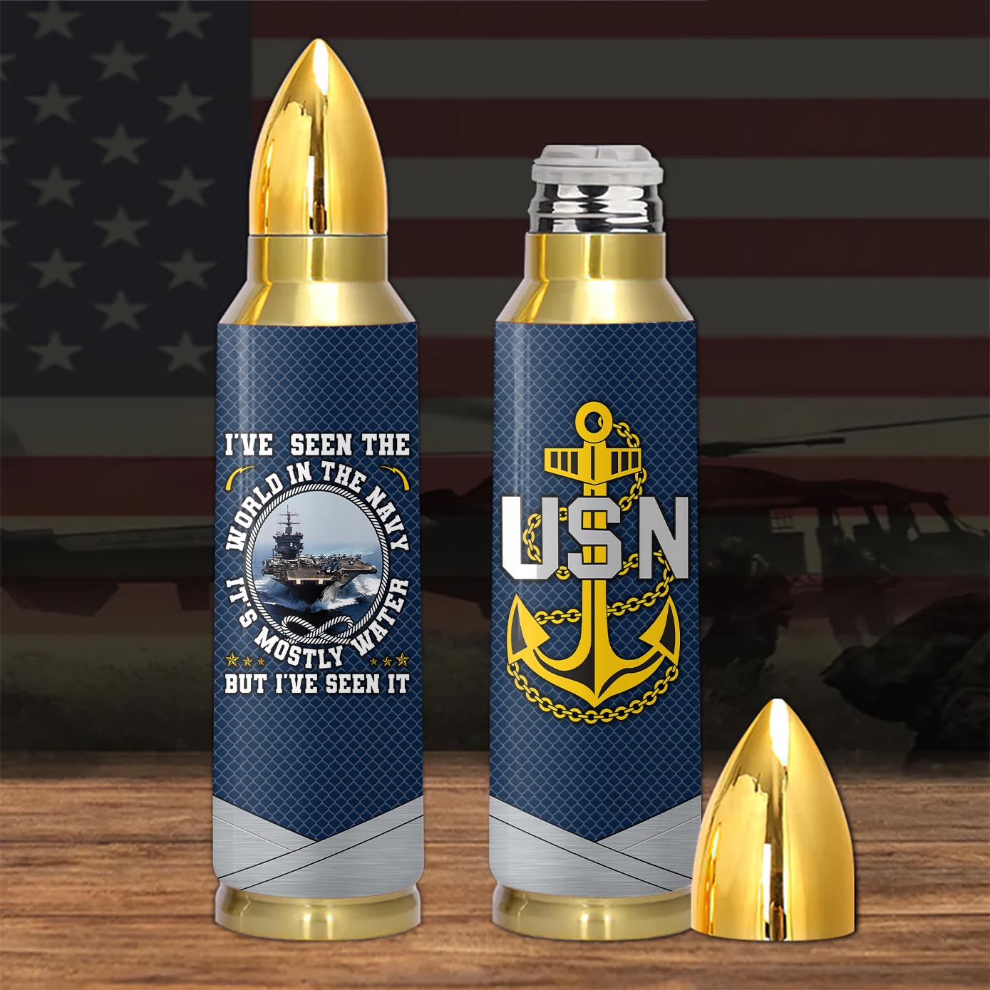 I Have Seen The World In The Navy Bullet Tumbler