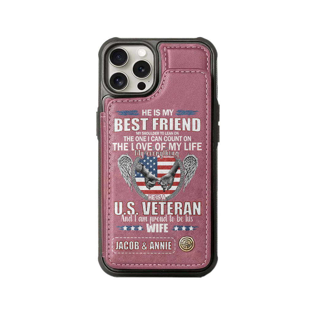 Personalizable Veteran's Wife Wallet Phone Case