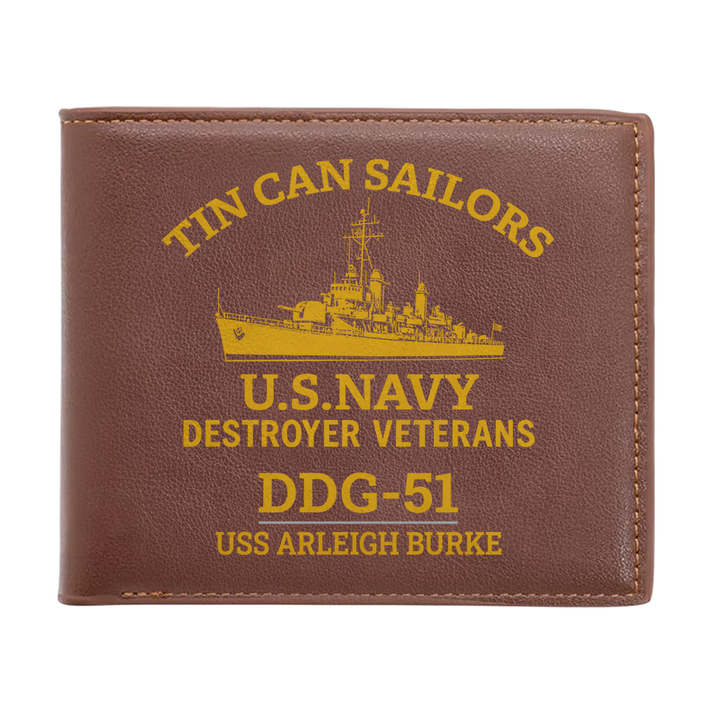 Personalizable Tin Can Sailors Leather Wallet