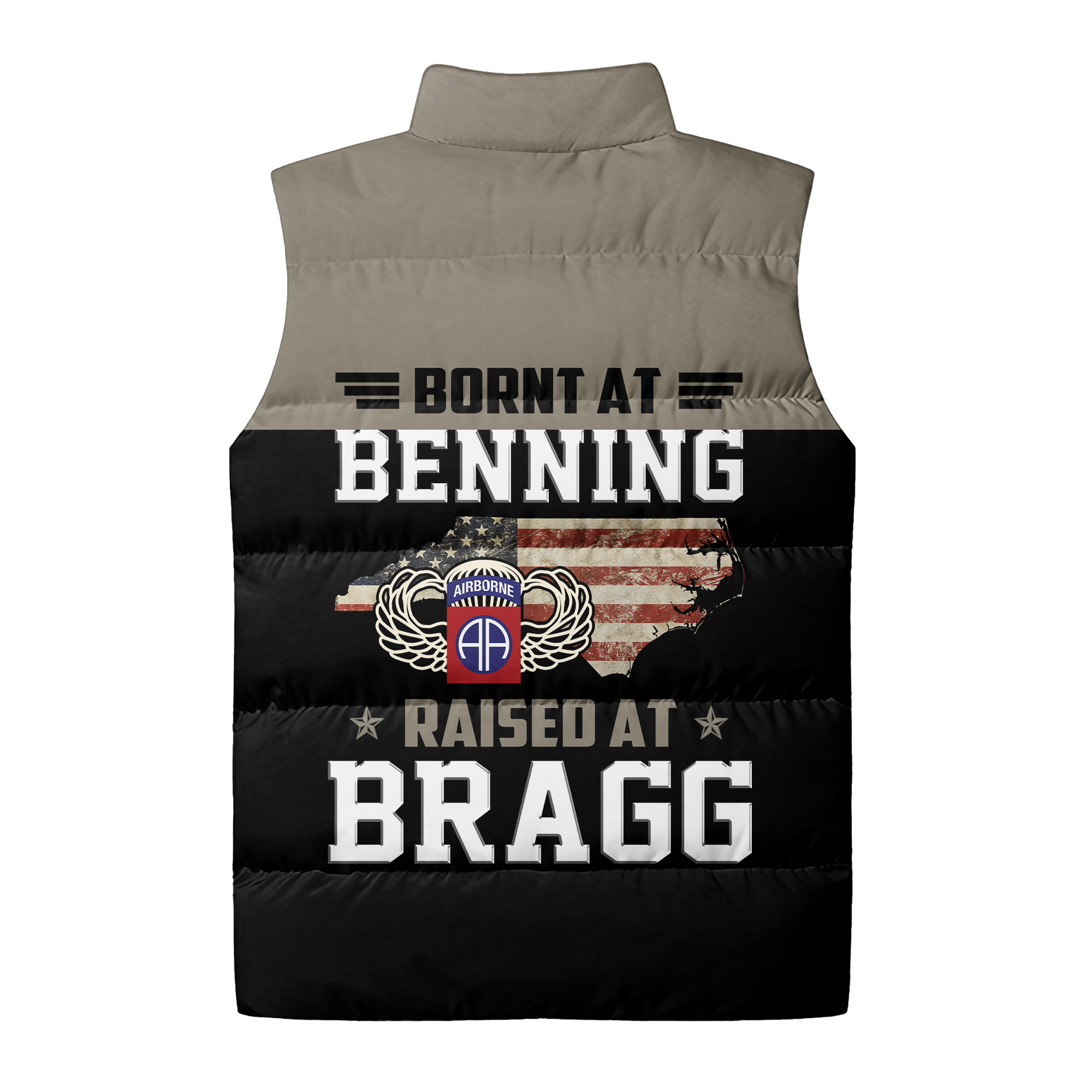 82nd Airborne Born At Benning Puffer Vest