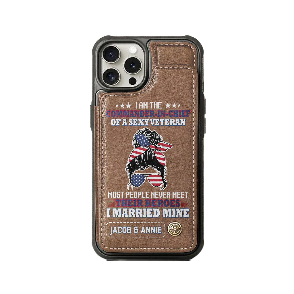 Personalizable Veteran's Wife Wallet Phone Case