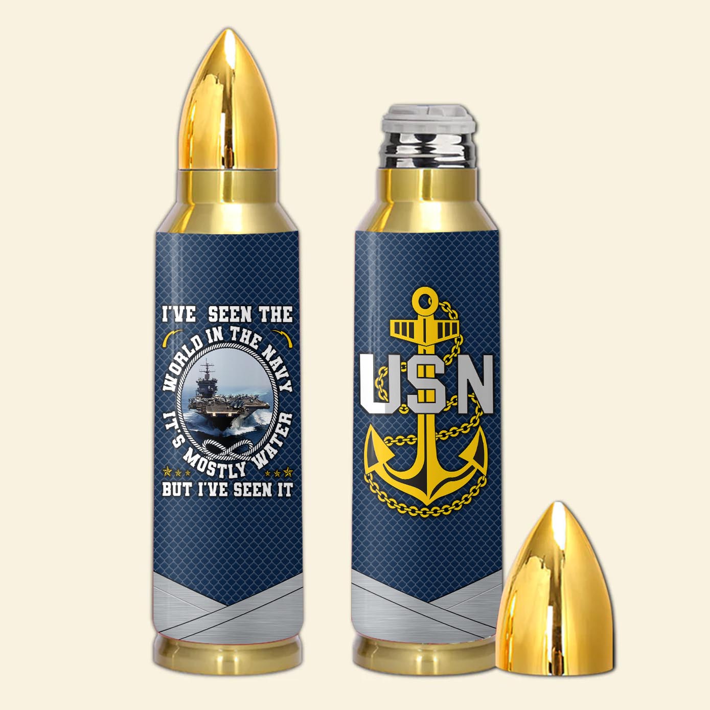 I Have Seen The World In The Navy Bullet Tumbler