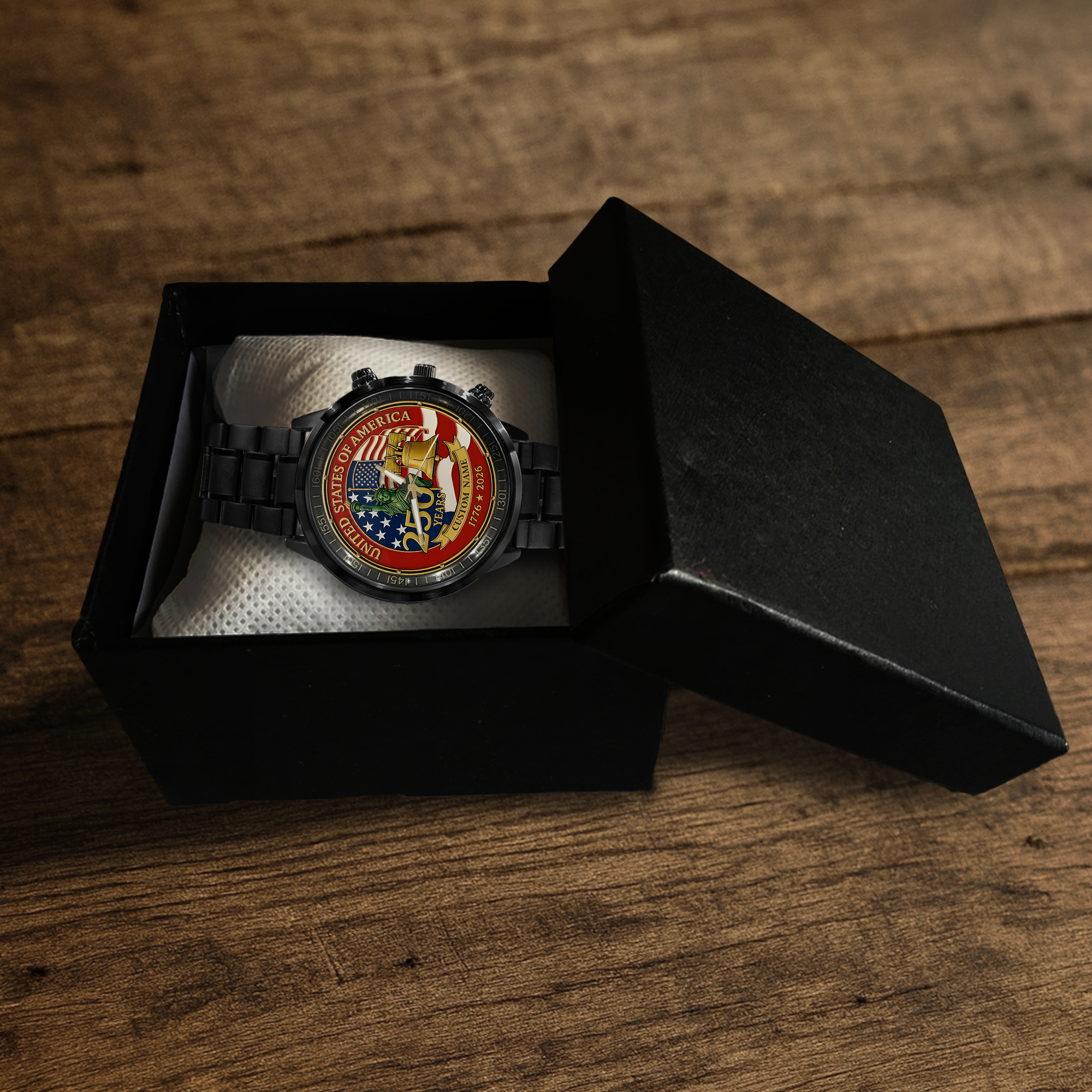 Personalizable America 250 Years Stainless Steel Watch