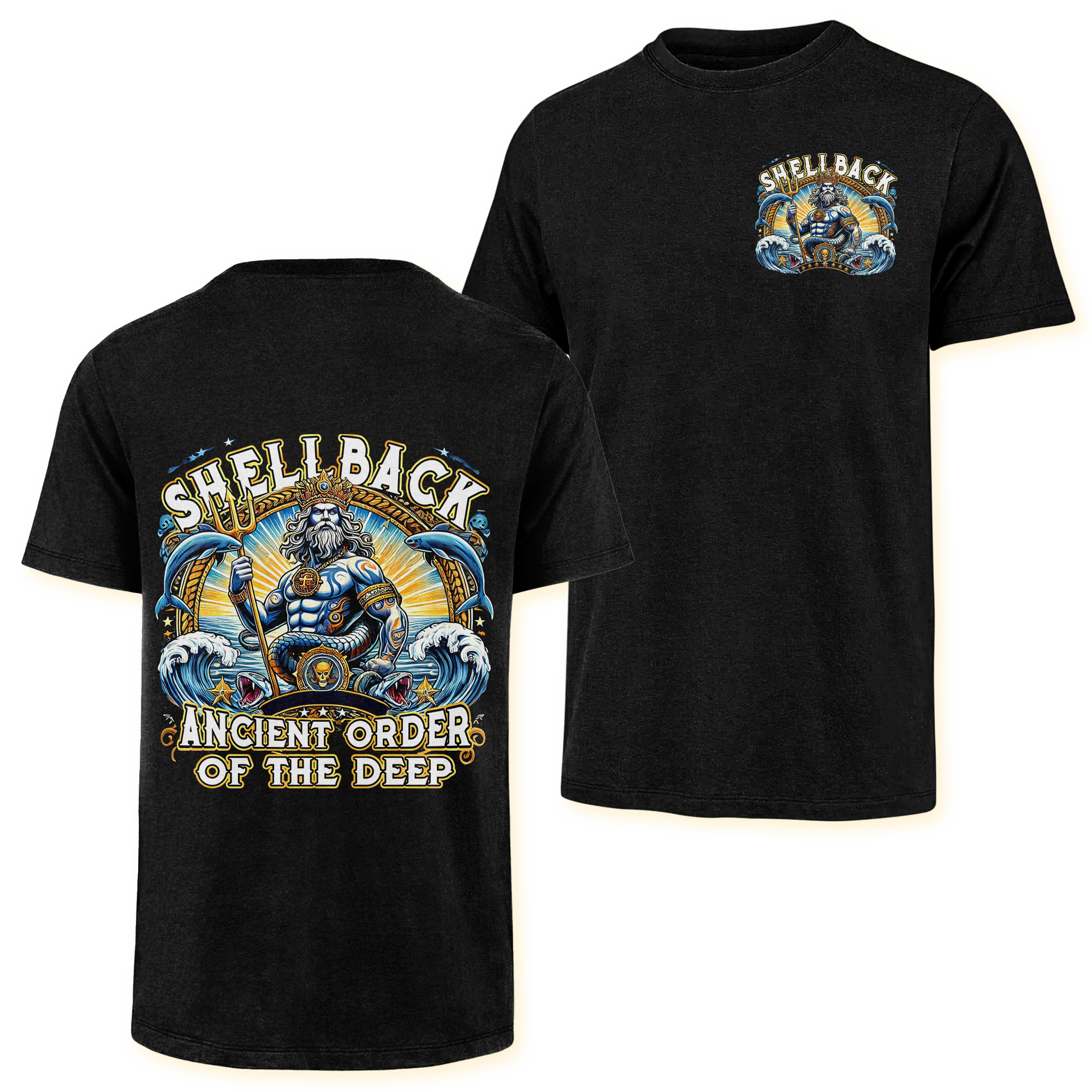 Shellback Ancient Order Of The Deep Double Side Classic T-shirt