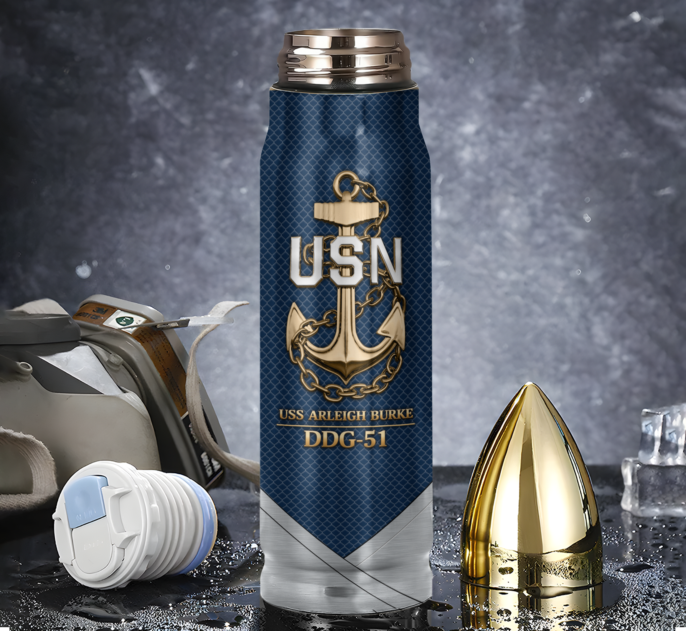 Personalizable Tin Can Sailors Bullet Tumbler