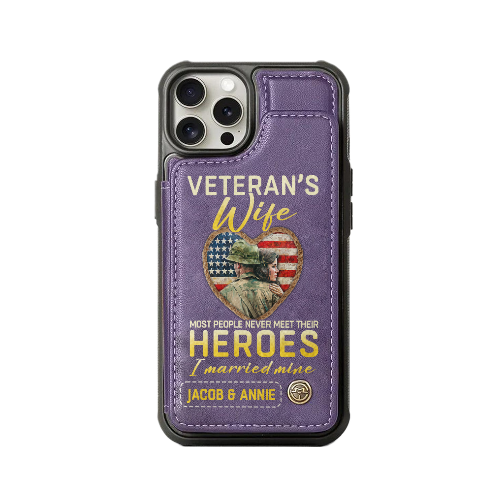 Personalizable Veteran's Wife Wallet Phone Case