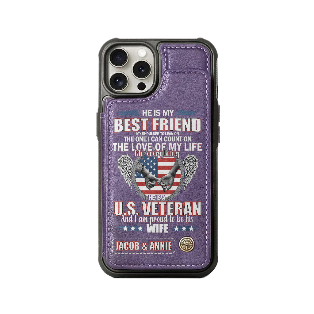 Personalizable Veteran's Wife Wallet Phone Case