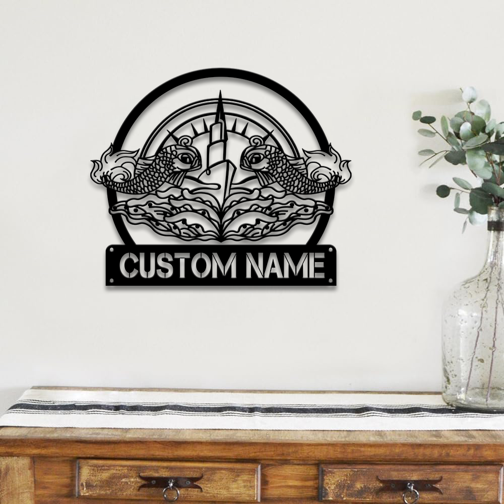 Personalized Navy Submarine Metal Sign Wall Art