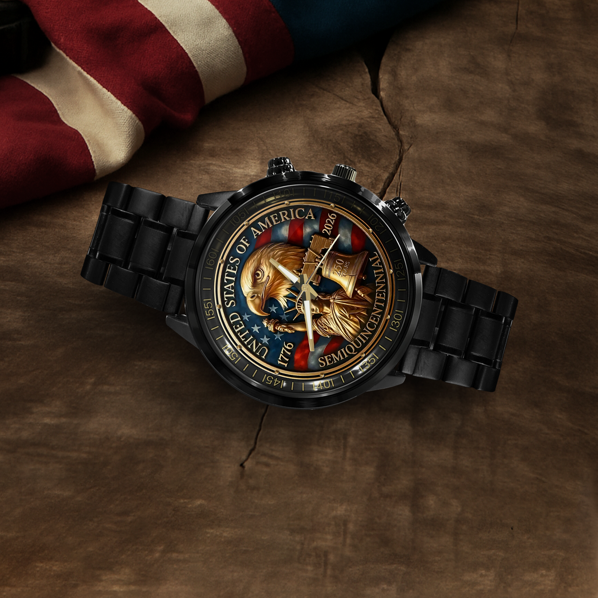 America 250 Years of Freedom Stainless Steel Watch