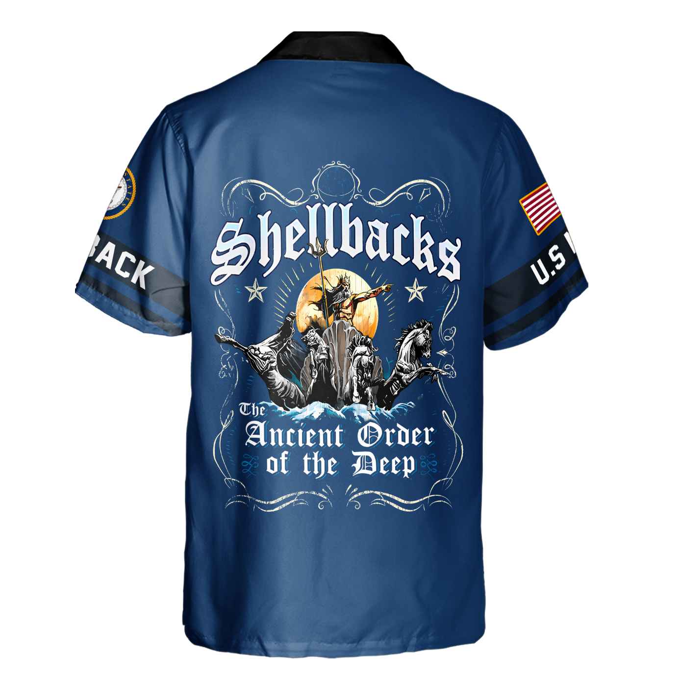Shellback Ancient Order Of The Deep Cuban Shirt