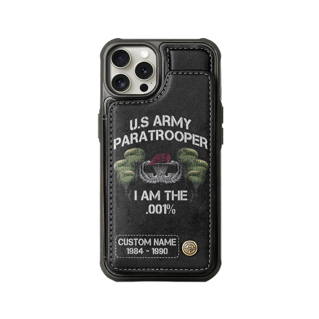 Personalizable Army Paratrooper I'm The .001% Wallet Phone Case