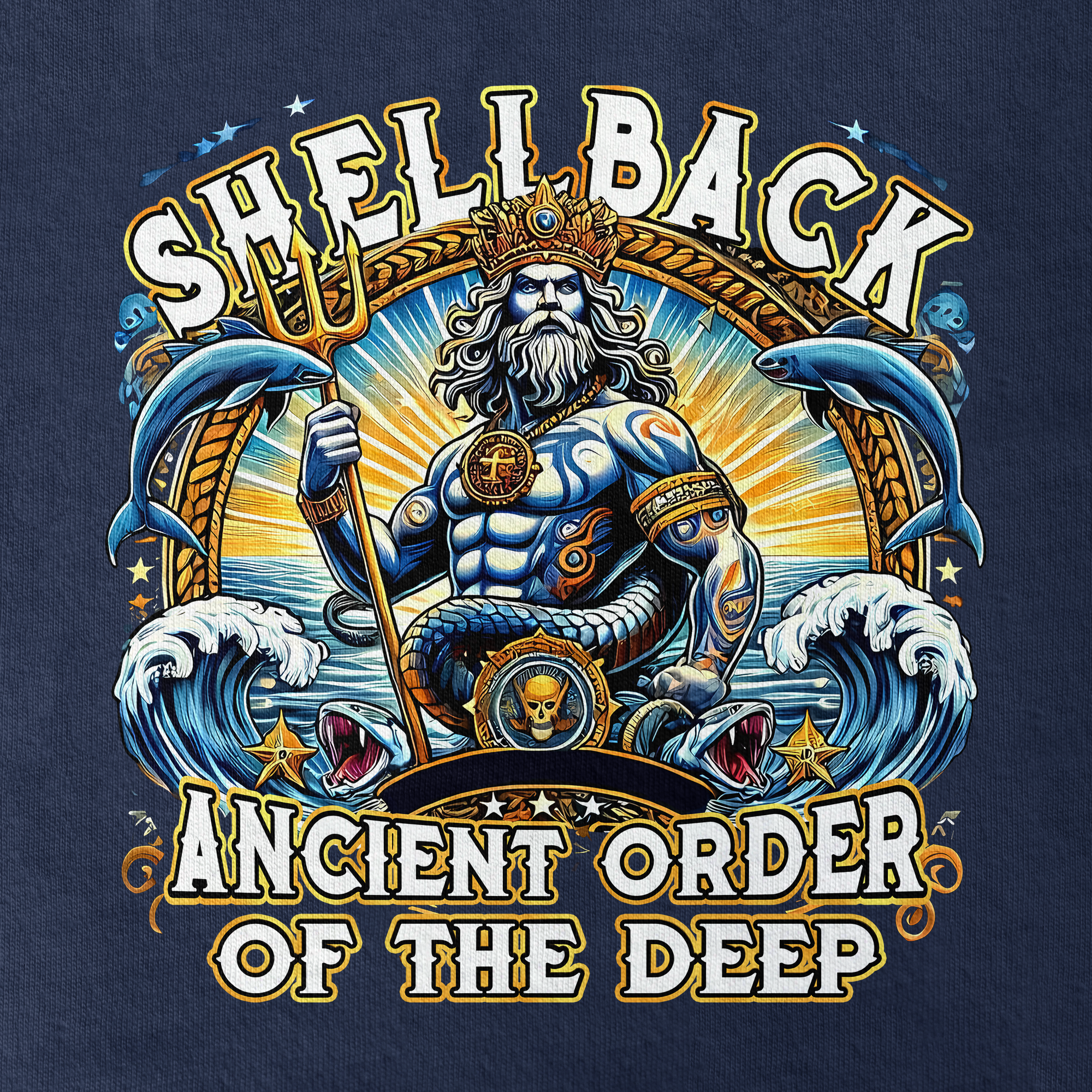 Shellback Ancient Order Of The Deep Double Side Classic T-shirt