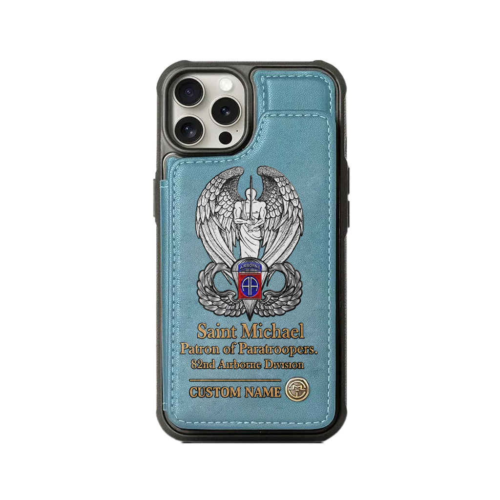 Personalizable Saint Michael Patron Of Paratroopers Wallet Phone Case