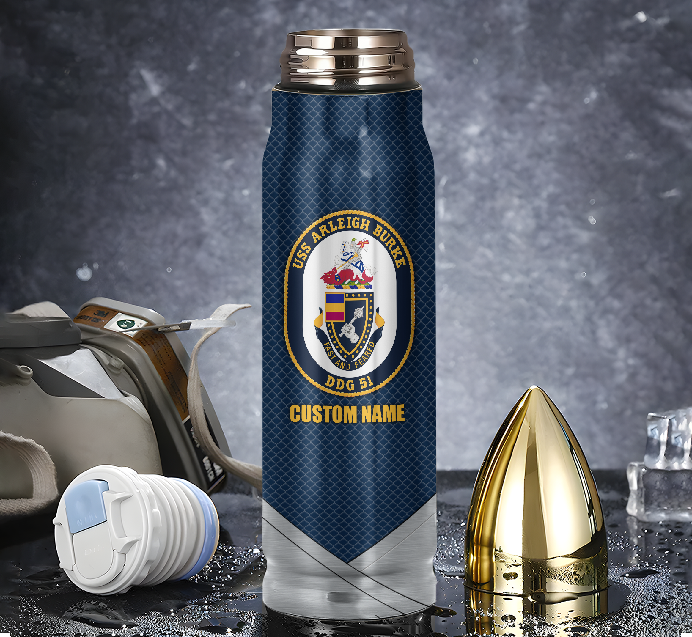 Personalizable Tin Can Sailors Bullet Tumbler