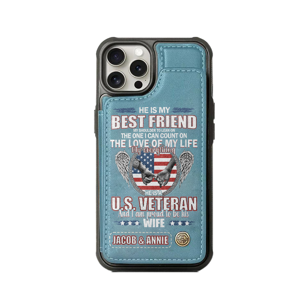 Personalizable Veteran's Wife Wallet Phone Case