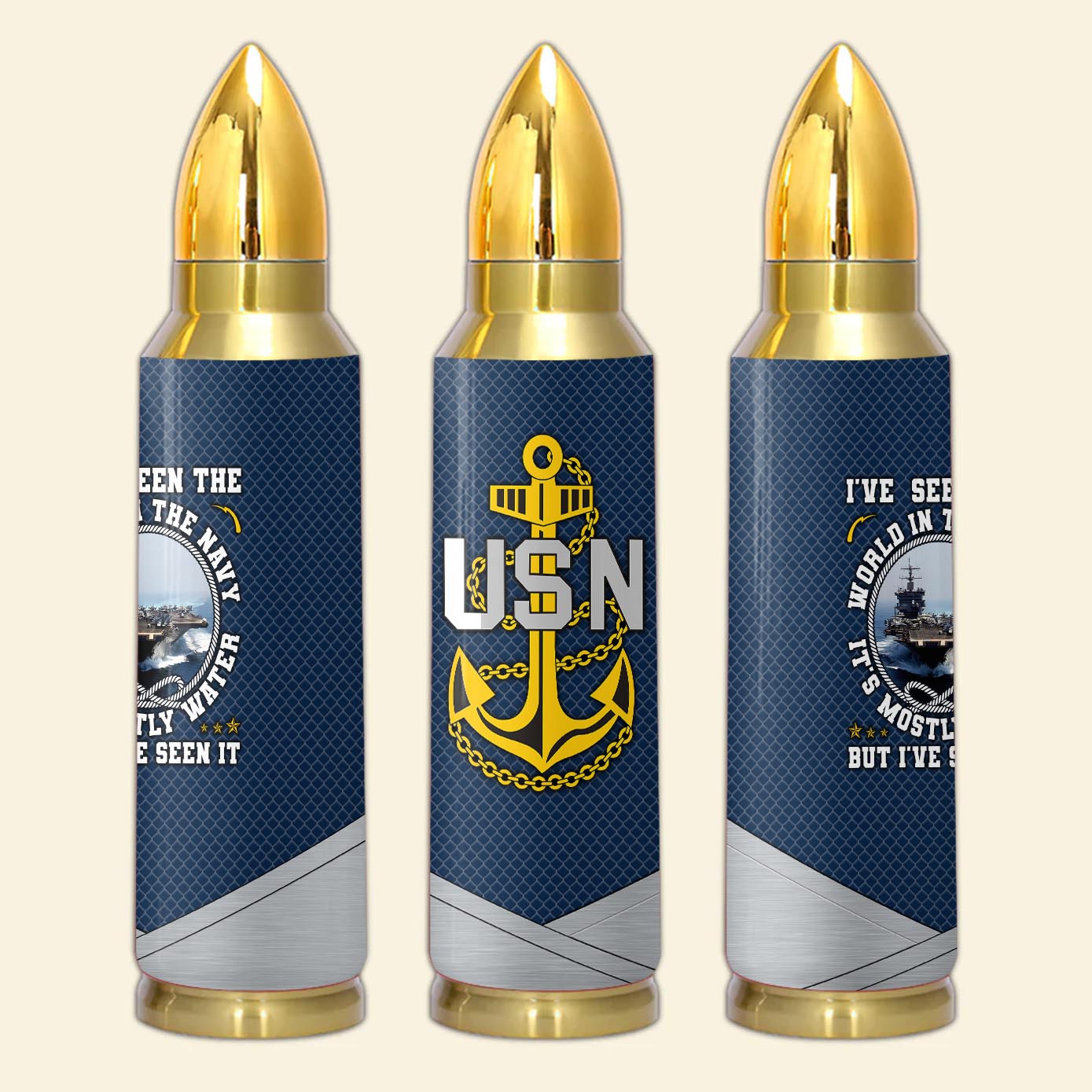 I Have Seen The World In The Navy Bullet Tumbler