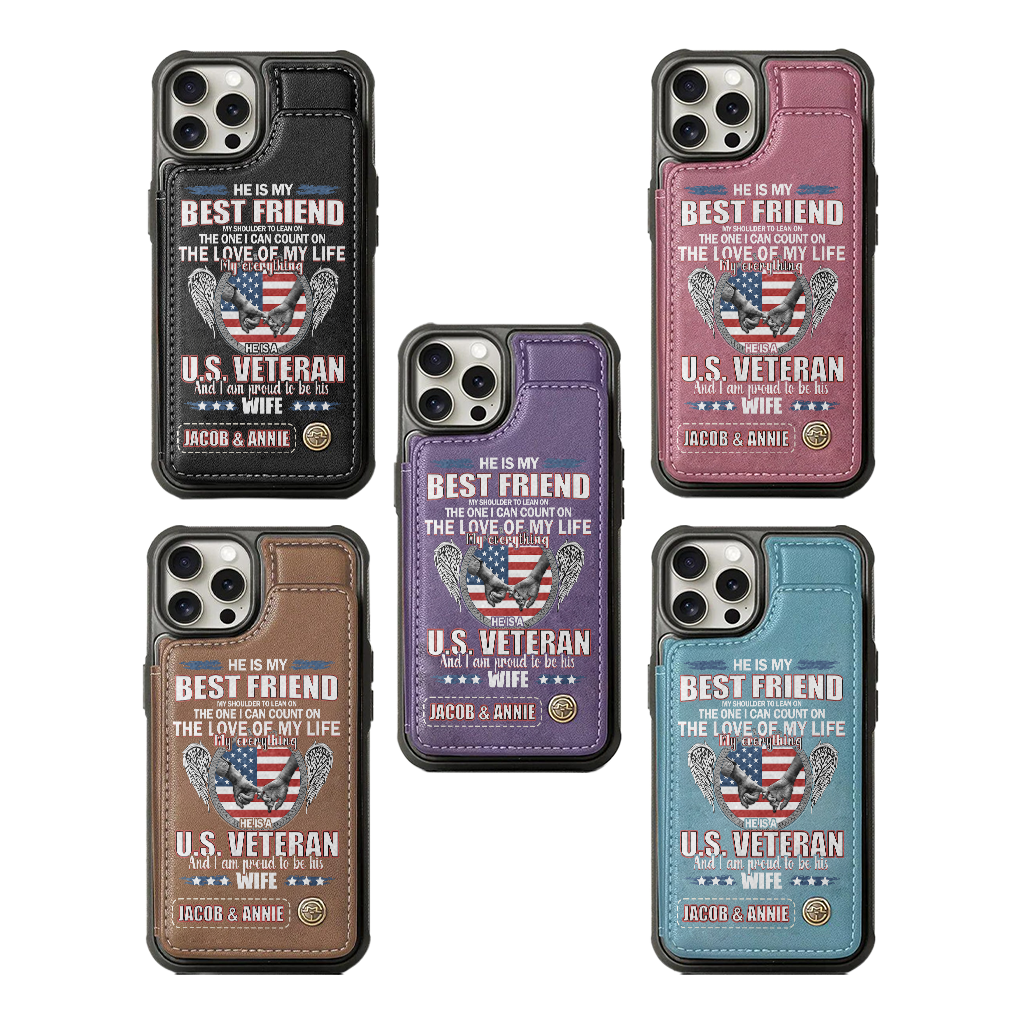 Personalizable Veteran's Wife Wallet Phone Case