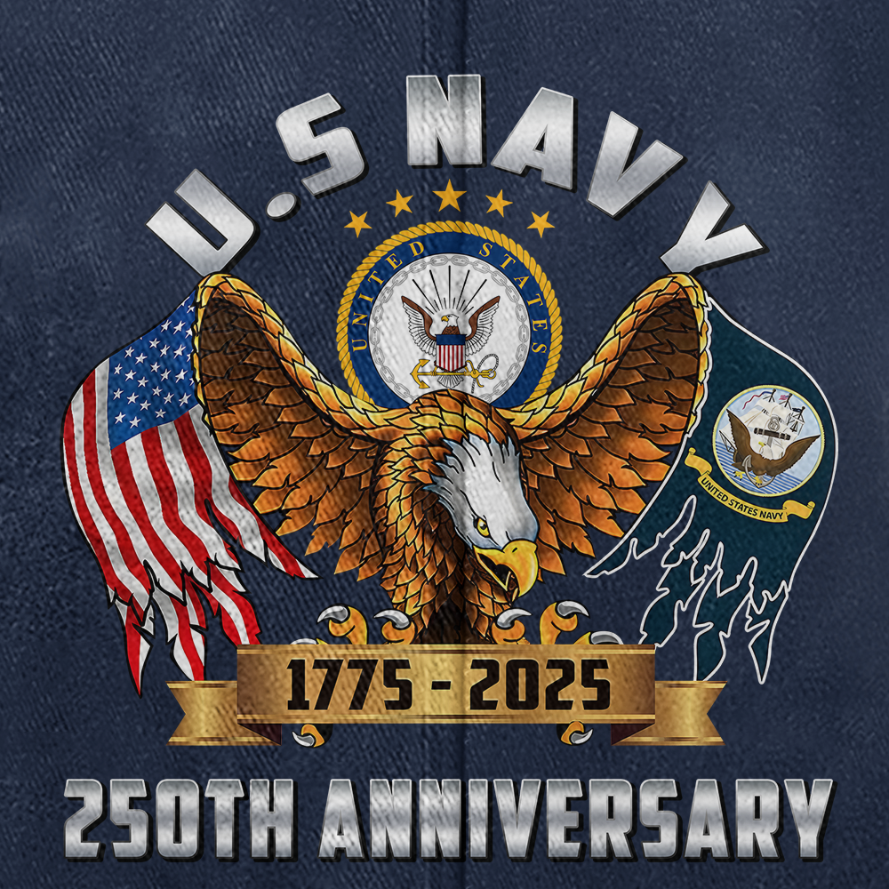 Navy 250th Anniversary Washed Cap