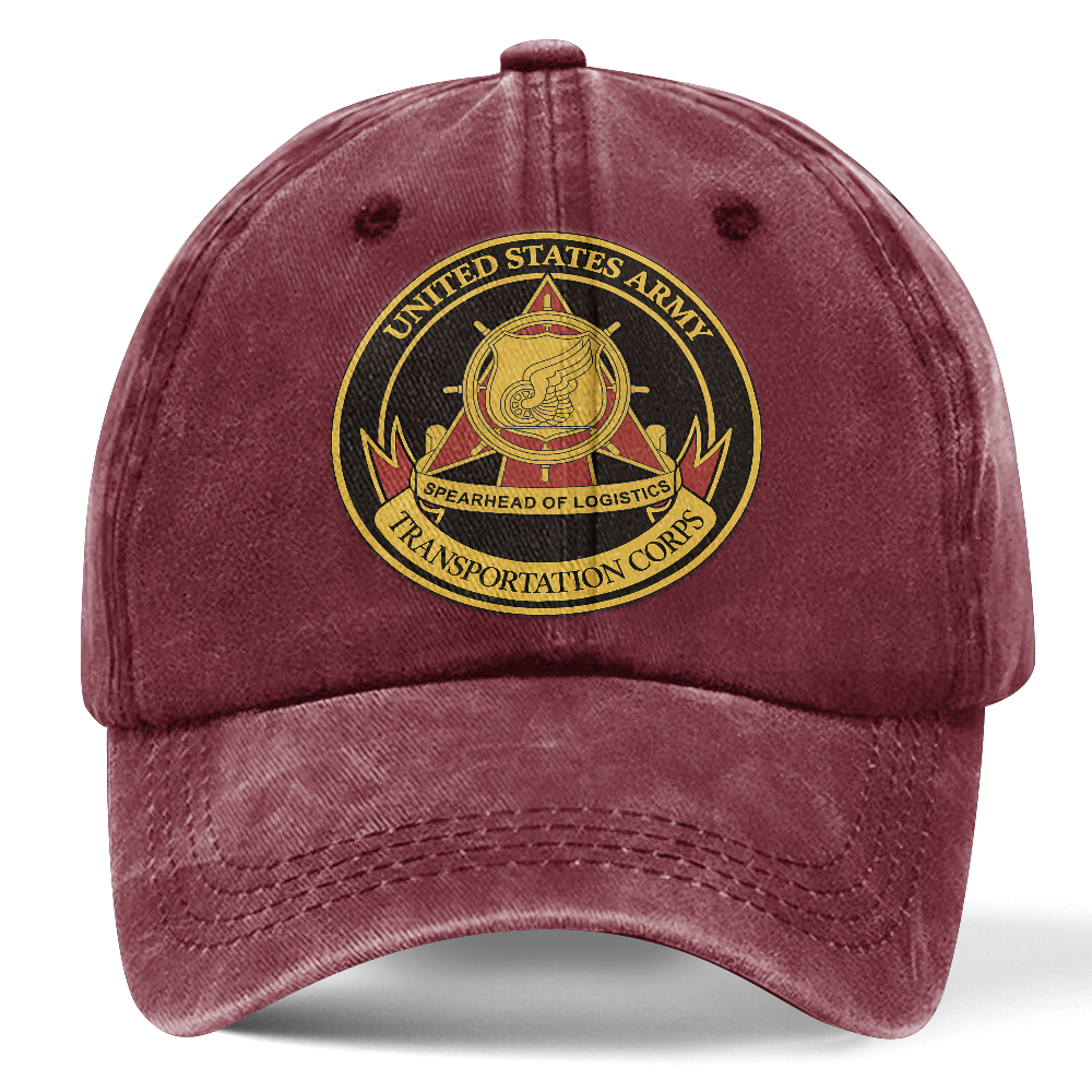 Personalizable Transportation Corps Washed Cap