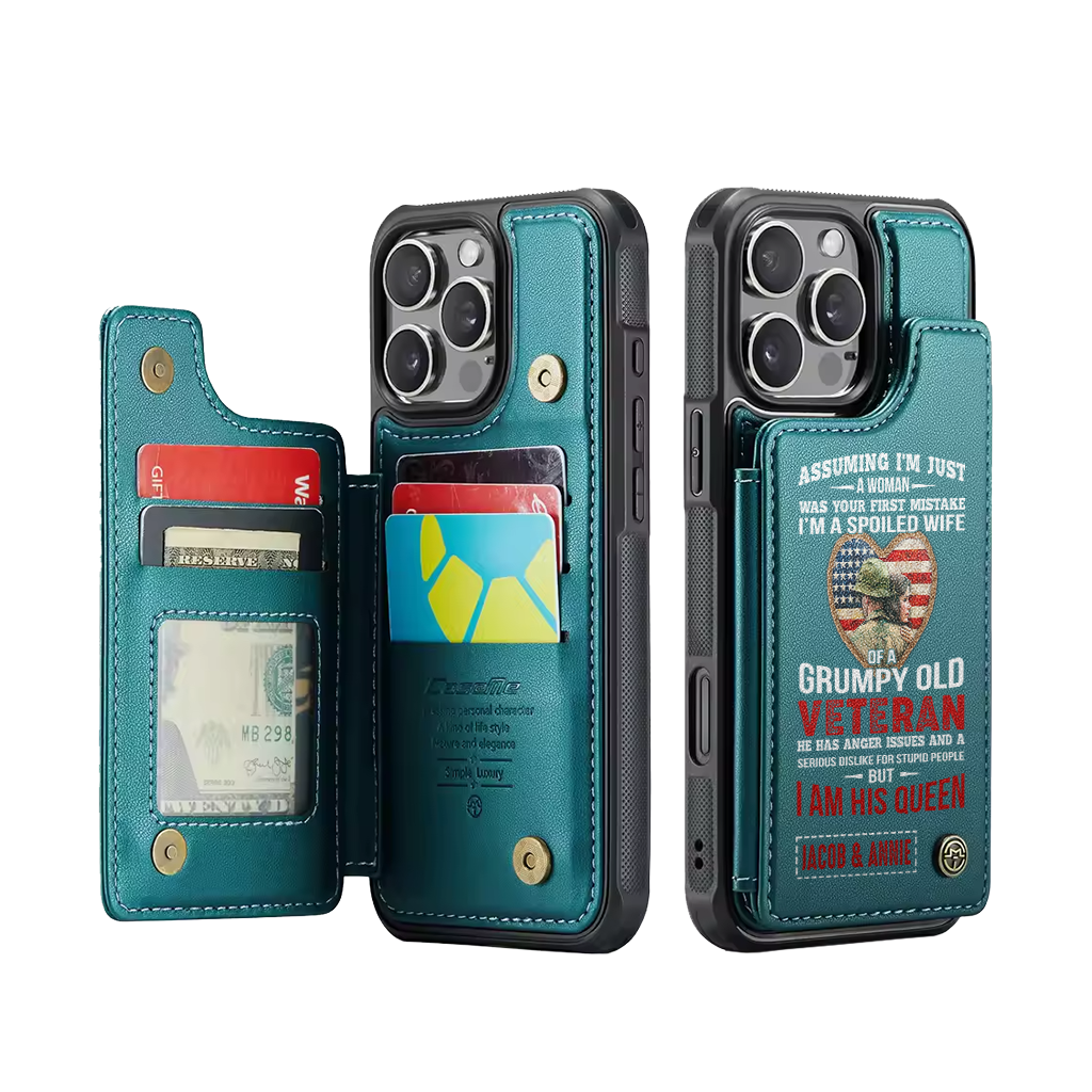 Personalizable Veteran's Wife Wallet Phone Case