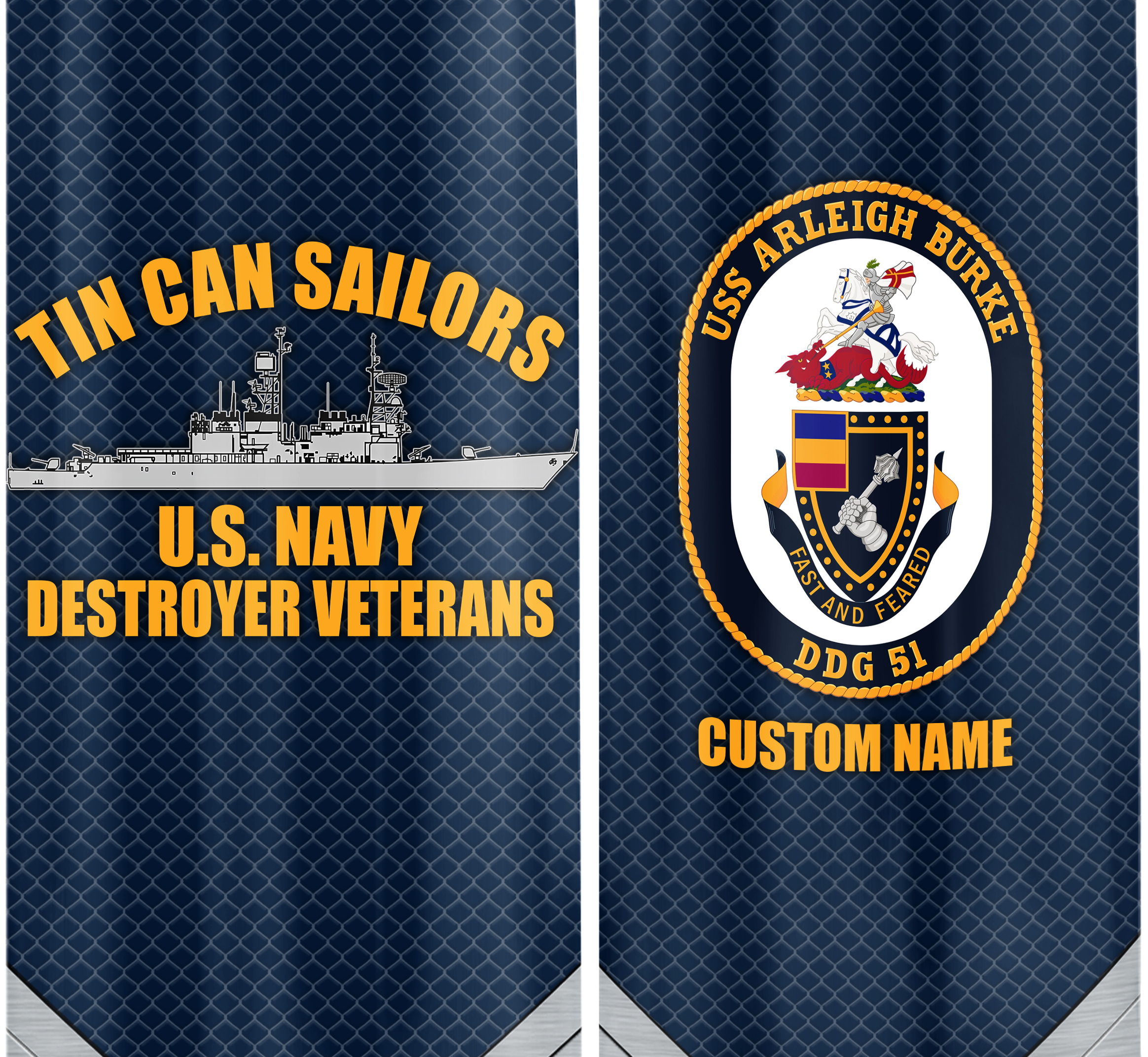 Personalizable Tin Can Sailors Bullet Tumbler