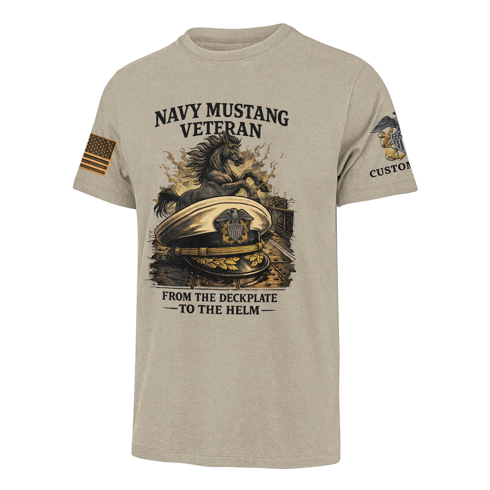 Personalizable Navy Mustangs Classic T-shirt