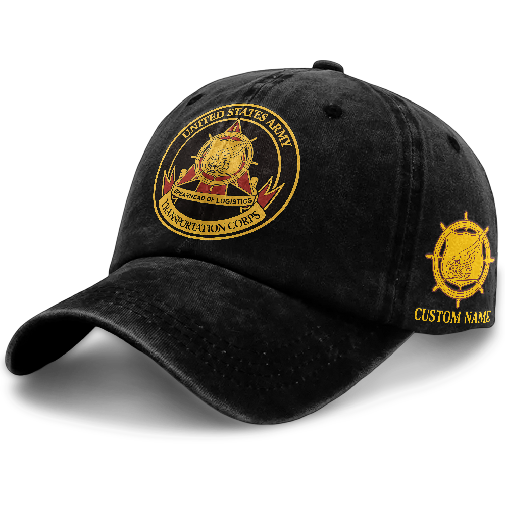 Personalizable Transportation Corps Washed Cap