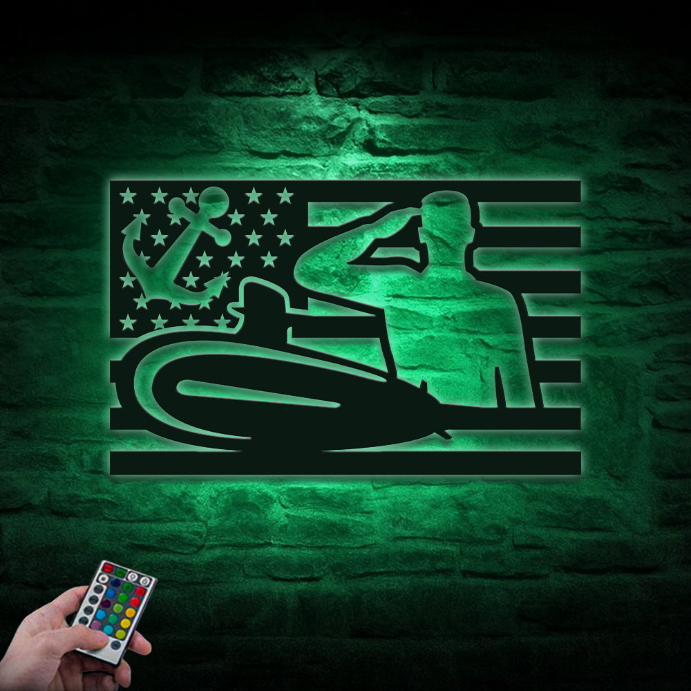 Navy Submarine Metal Sign Wall Art