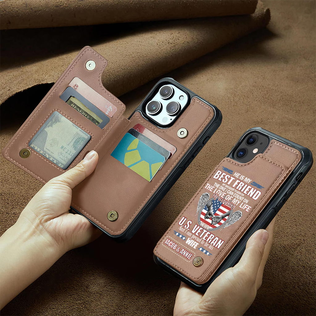 Personalizable Veteran's Wife Wallet Phone Case